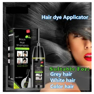 Champú Negro con Peine 250ml: Tu Secreto para un Cabello Impecable - Shampoo Negro Con Peine 250Ml