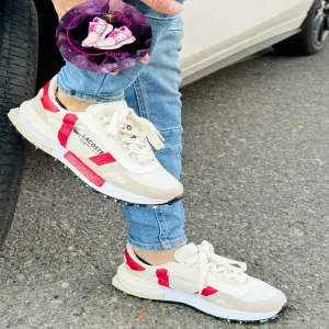 Tenis Lacoste Blanco Rojo Ro