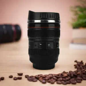 Taza Lente Cámara Vaso Mug Acero HD3060