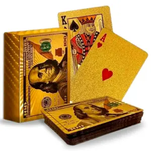 Cartas Baraja Dorada Poker De Lujo Ultra