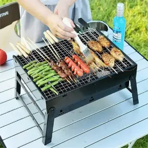Asador Al Carbon Plegable Portatil