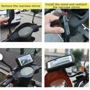 Soporte Bolso Porta Celular Moto Base