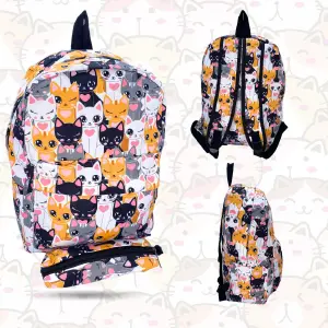Morral con Cartuchera Estampado 10CM087