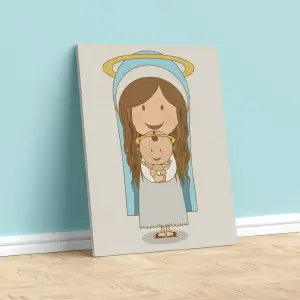 VIRGEN NIÑOS LIENZO 03
