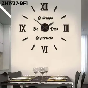 Reloj Adhesivo RP-ZH1737-F1: ¡El tiempo, a tu manera! - RP-ZH1737-F1 RELOJ ADHESIVO+FRASE TIEMPO