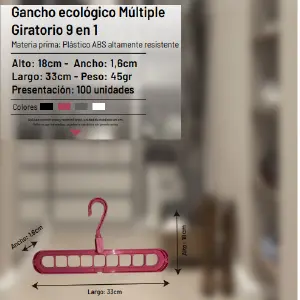 Organizador de ganchos ecologico x3und