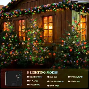 Luces Navideñas Panel Solar LNS-12M