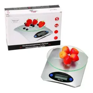 Báscula De Cocina Digital Plato Vidrio