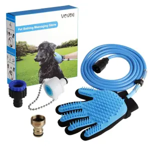 Cepillo Guante Manguera Mascota Baño Per