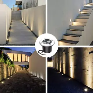 Bala de piso 3w LED luz calida exterior