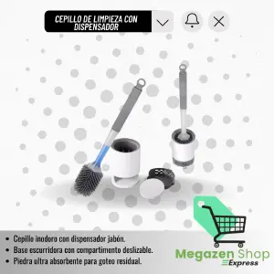 CEPILLO INODORO CON DISPENSADOR DE JABÓN