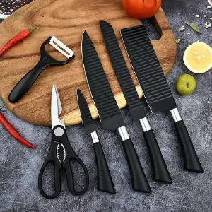 Kit Juego De Cuchillos X6 Antiadherente
