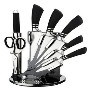 Juego De Cuchillos En Acero Bass 8 Pcs