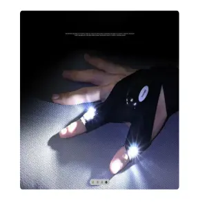 Guante sin dedos con luz nocturna