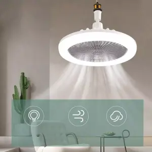 Ventilador De Techo E27 De 30 W Con Lámp
