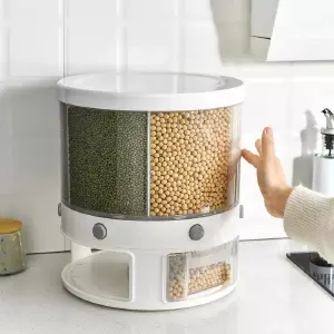 Dispensador de granos giratorio 360