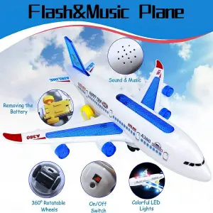 Avión Movimiento Sonido Luces Juguete