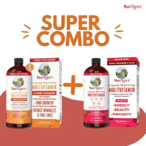 COMBO MARY RUTH'S ROJO/NARANJA: Multivitamínico Líquido para toda la Familia - COMBO MARY RUTHS ROJO/NARANJA