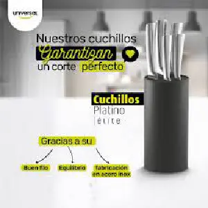 Juego De Cuchillos Platino Universal