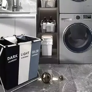 Cesto Canasto Tela Ropa Sucia 3 Comparti