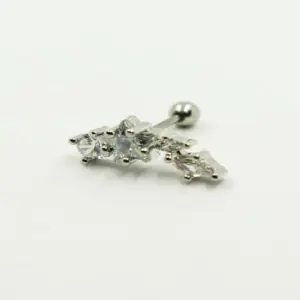 PIERCING PLATEADO ESTRELLA FUGAZ