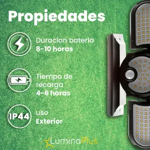 APLIQUE PARED SOLAR LED 2.5W LUZ BLANCA