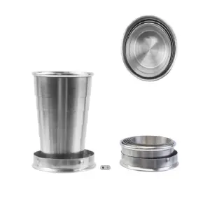 Vaso plegable metálico