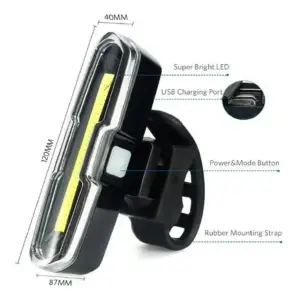 Luz Trasera Bicicleta Usb Rojo/blanco