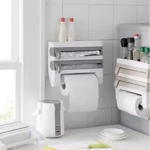 Dispensador de Rollo de Papel Cocina 4 en 1: ¡Organización y Estilo en tu Cocina! - Dispensador Rollo Papel Cocina 4en1