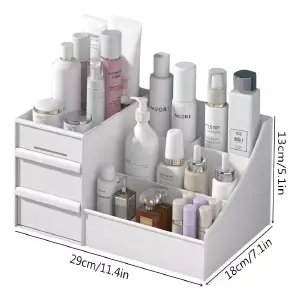 Caja Organizadora De Cosméticos Celeste