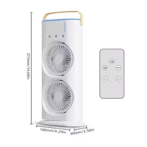 Ventilador Doble Cabezal Torre 3 Vel
