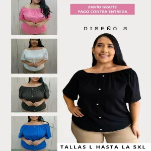Blusa Escote Bandeja con Botón: Elegancia y Estilo - BLUSA  ESCOTE BANDEJA CON BOTON