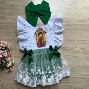 ASOLEADOR CON FALDA DE ENCAJE PARA BEBE