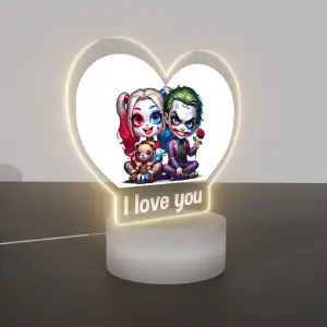 Lampara Base Led Joker Harley Quinn V31