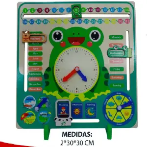 CALENDARIO MULTIFUNCIONES CON RELOJ