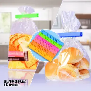 Clip Sellador De Bolsas set x 12 CSB01