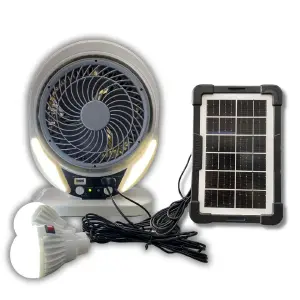 Ventilador Panel Solar Lampara LED