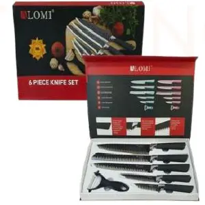 SET DE CUCHILLOS ALOMI NEGRO SURI