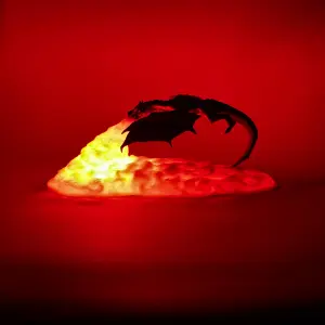Lampara Dragon Hielo Luz Cálida