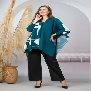 RUANA TEJIDA EN HILO DAMA 5319