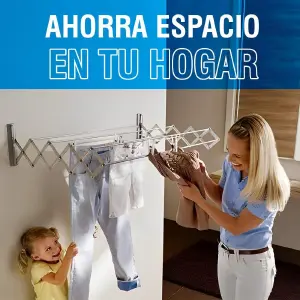 Tendedero De Ropa Plegable Metalico 5 Cu