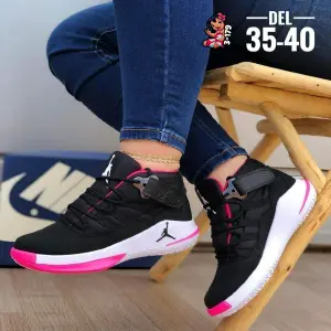 Jordan Retro Unisex Negro Fucsia