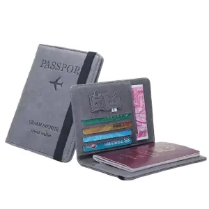PORTA PASAPORTE CON PROTECCIÓN RFID