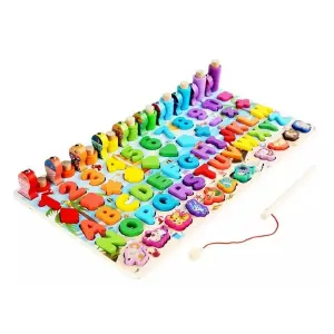 Juego Madera Encastre Y Pesca Figura Let