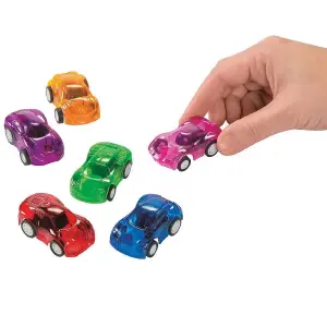Carros Transparentes De Impulso x12pcs