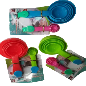 Tazas y Cucharas Medidoras Set x 9