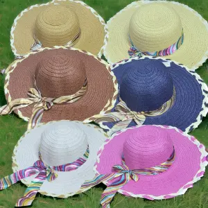 Sombrero de Ala grande, Lazo Estampado 4