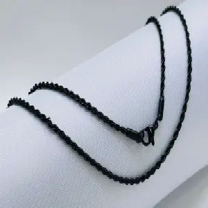 Cadena Negra Lazo 1.3mm