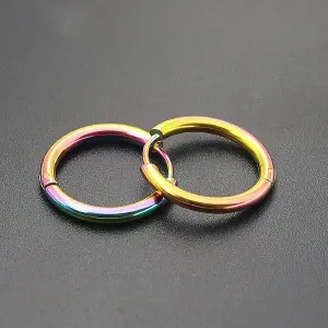 Aretes Candonga Lisa Acero Tornasol Unis