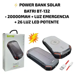 power bank solar batri bt-132 20000 mah